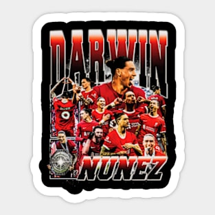 Darwin Nunez Retro Bootleg Sticker